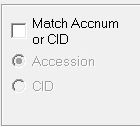 Match Accnum or CID