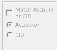 Match Accnum or CID